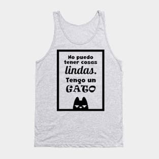 Fun cat sign - Spanish Tank Top